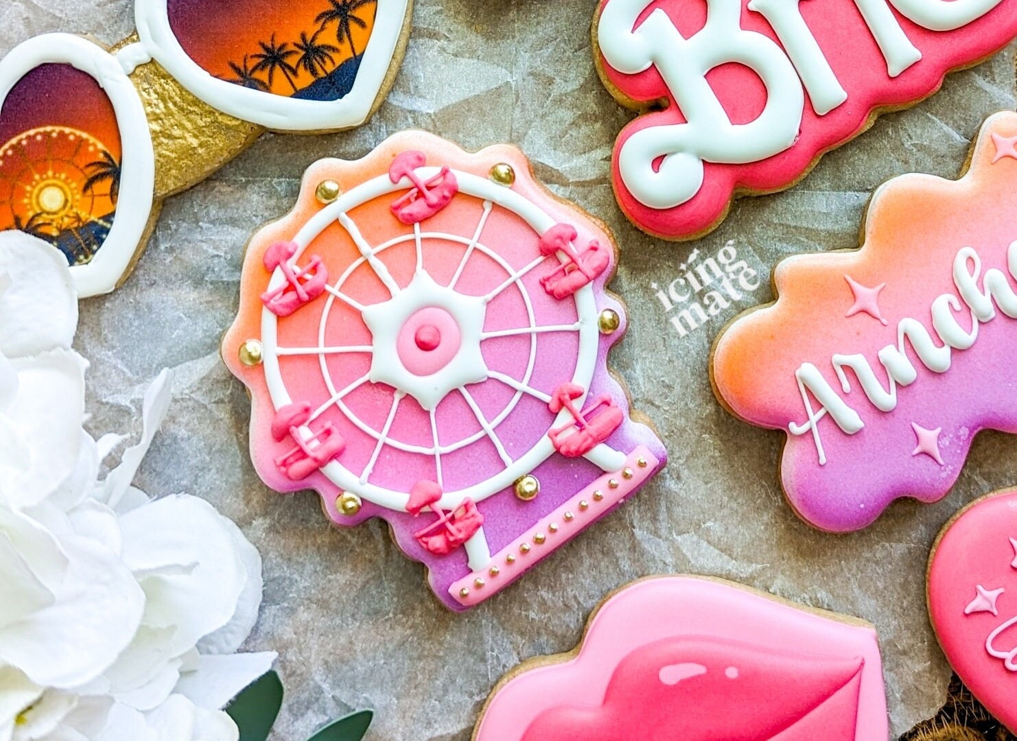 Coachella Bachelorette Cookie Cutters- Bridal Shower Cutters- Ferris Wheel