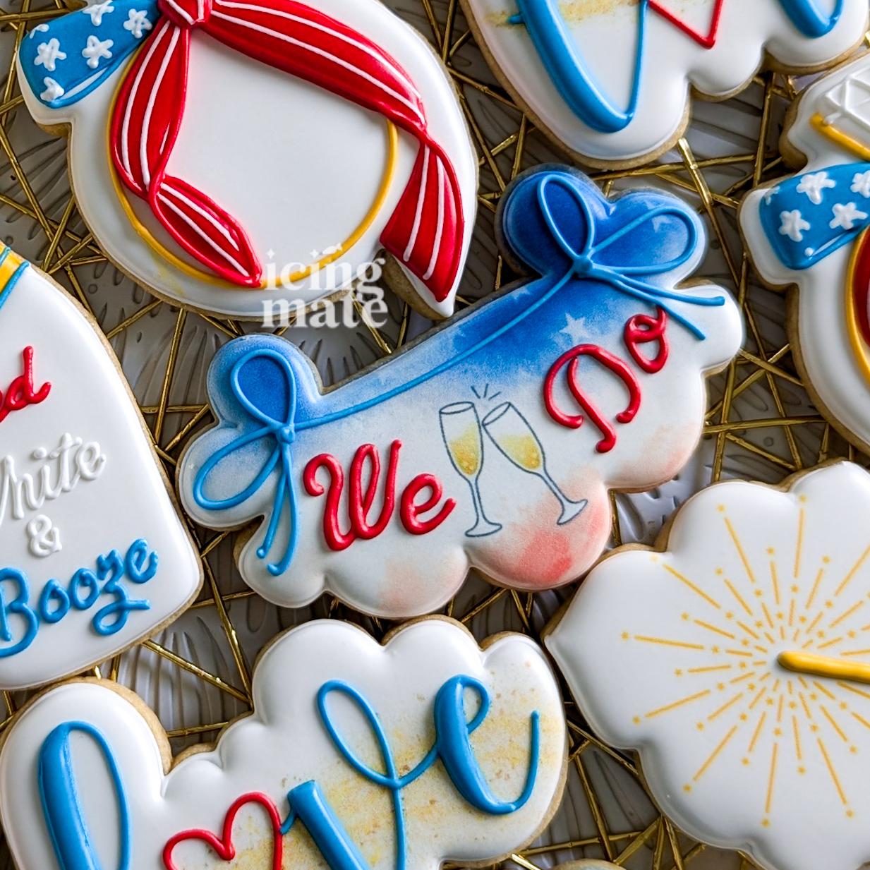 Red White I Do- Wedding cookie cutters