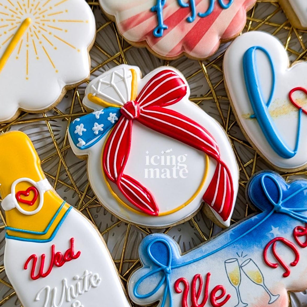 Red White I Do- Wedding cookie cutters