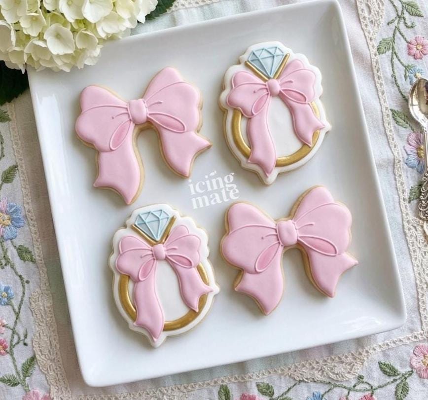 Duo Loop Bow Ring Cookie Cutter- Bridal- Wedding