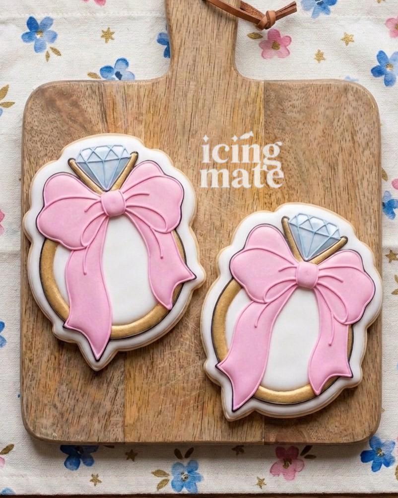 Duo Loop Bow Ring Cookie Cutter- Bridal- Wedding