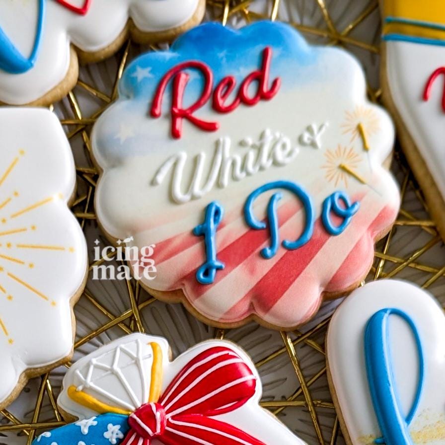 Red White I Do- Wedding cookie cutters